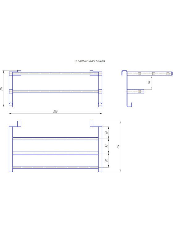 Полиця HF Sheffield 520x284 профільна