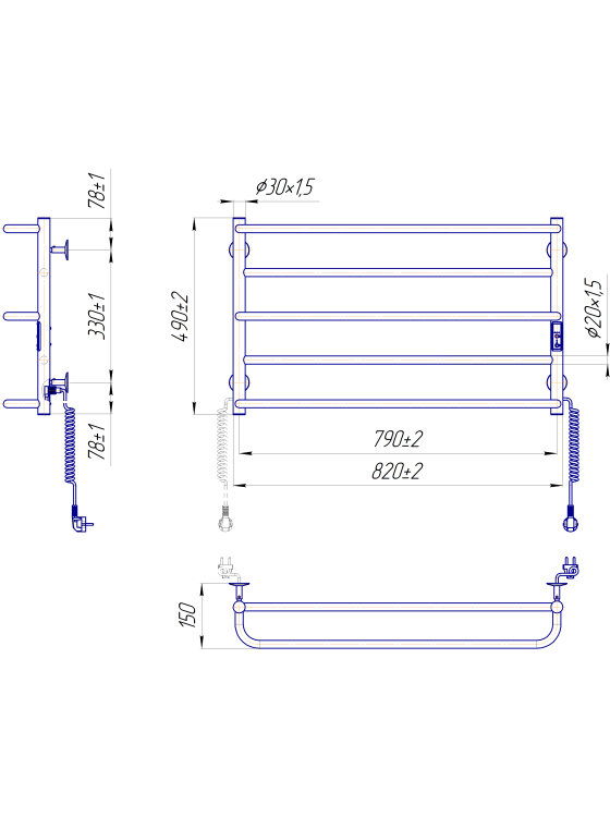 Люкс Сіті-I 500х830 TR K таймер-регулятор