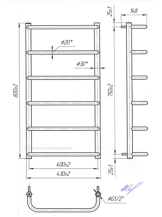Стандарт НР  800х430/400