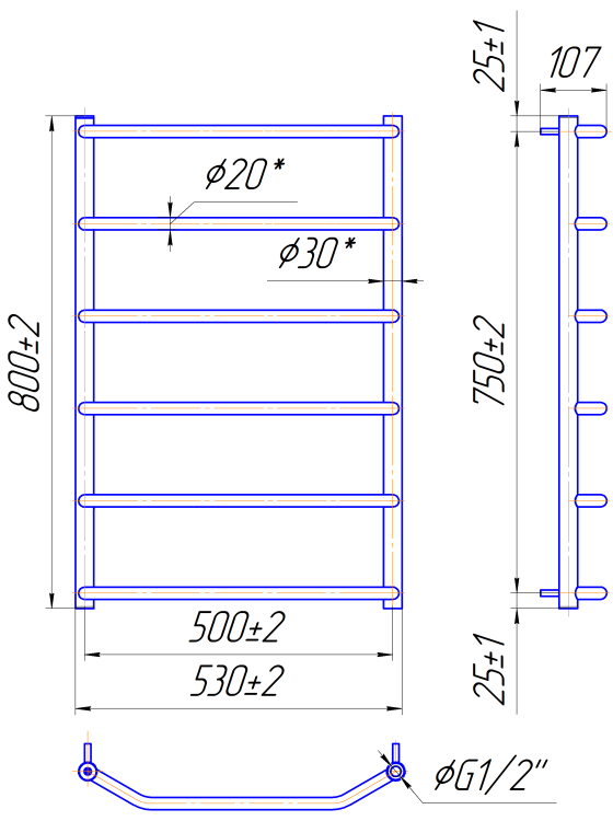 Трапеція HP  800х530/500