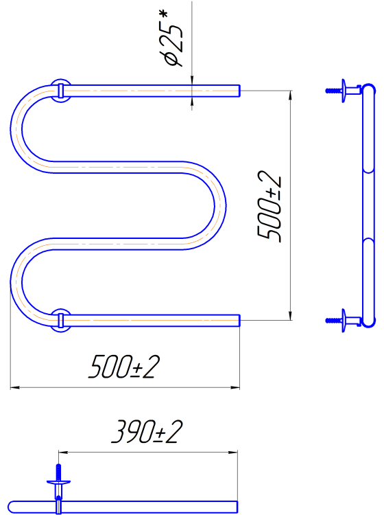 Змійка 25  525х500/500