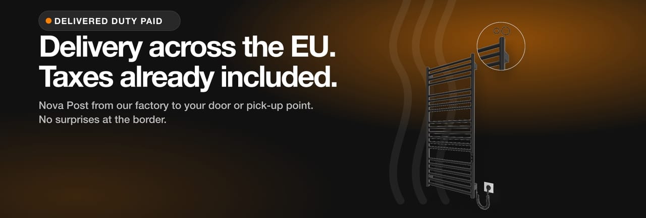 Delivery across the EU. Taxes already included.