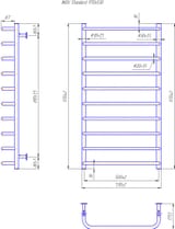 INOX Standart 970x530/500 4