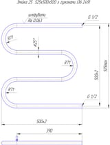INOX Zmiika ∅25 525x500/500 4