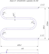 INOX Zmiika ∅25 525x600/500 4