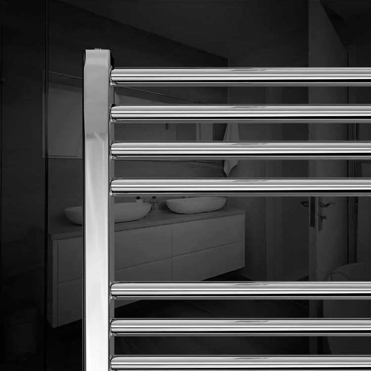 2 water heated towel rails