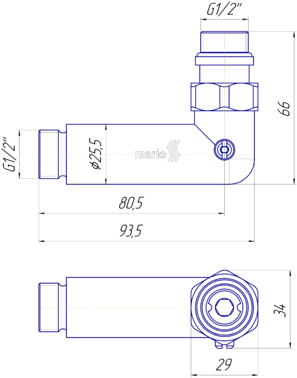 Кран угловой запорный , G1/2″ комплект 2шт — изображение 6