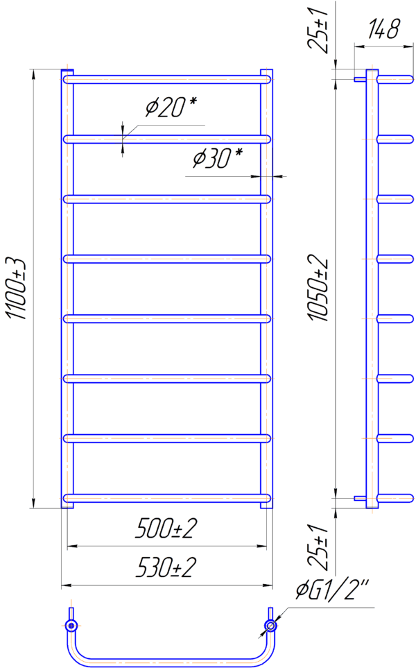 Стандарт HP 1100x530/500 - Зображення 2